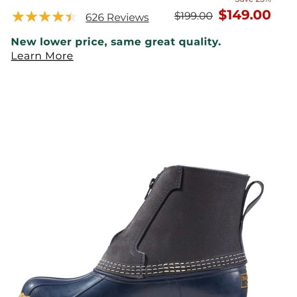 LL Bean Women’s bean boots 7” fleece lined insulated boot Size 7 - Picture 12 of 12